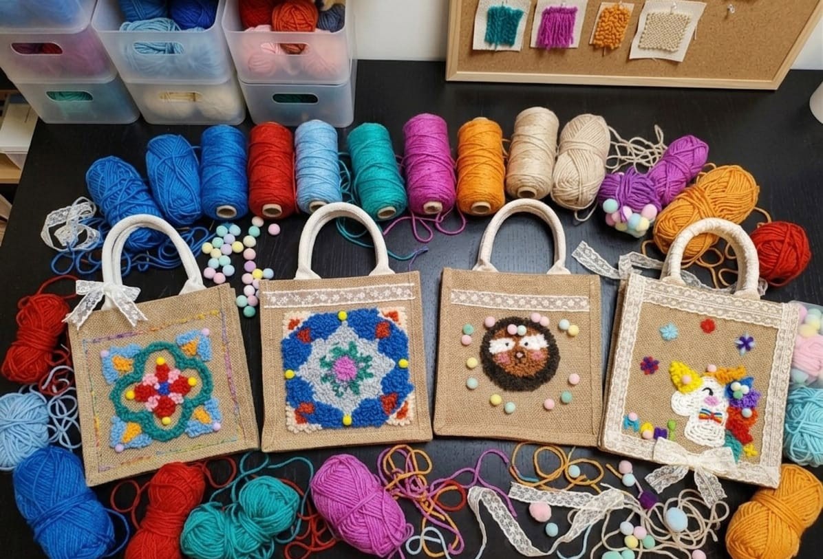 毛冷刺繡手提袋工作坊